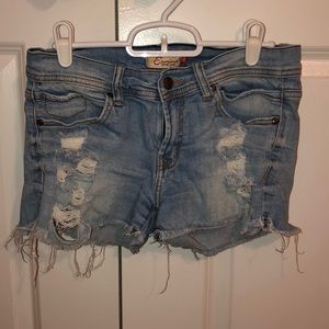 Eunina distressed jean shorts